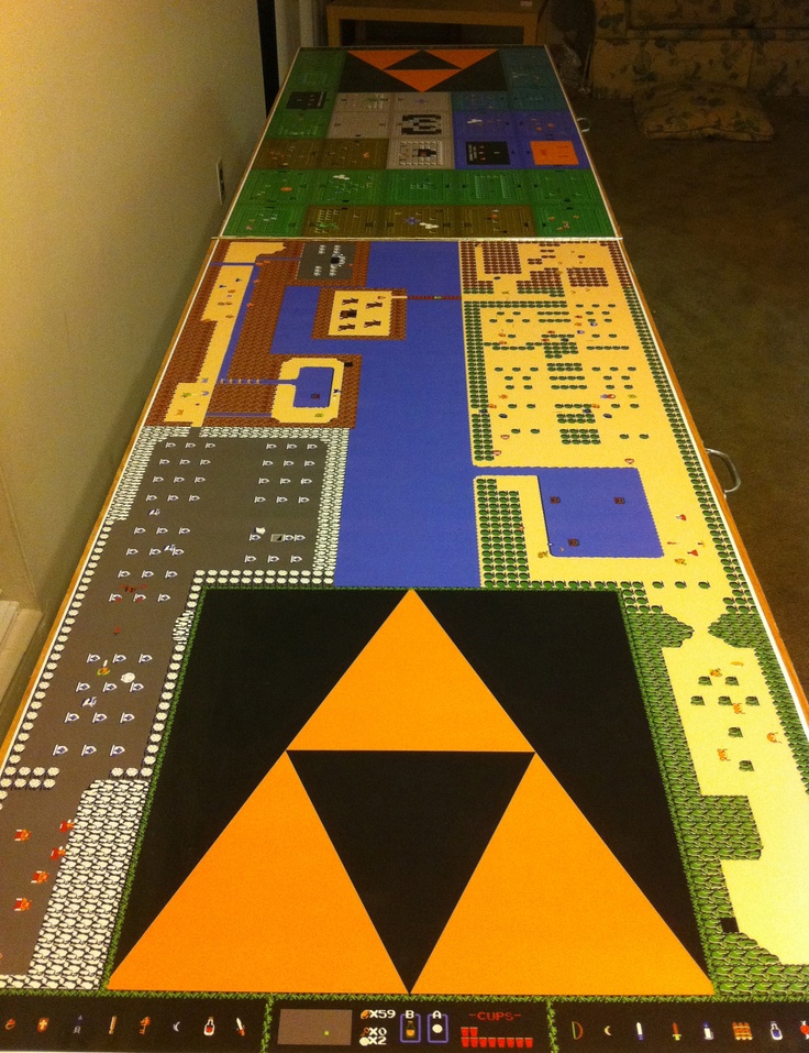 Legend of Zelda beer pong table