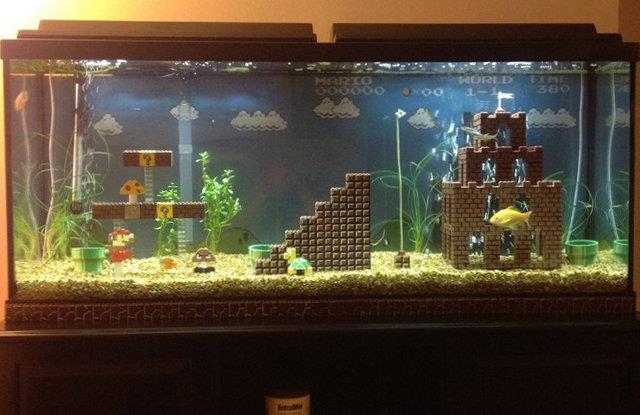 Super Mario fish tank