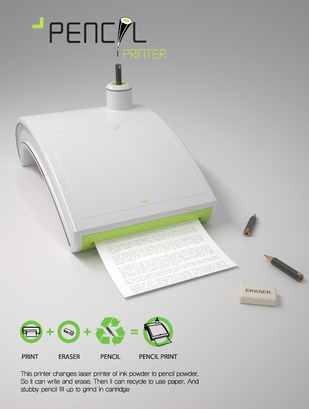 Pencil printer can also erase and reuse entire pages
