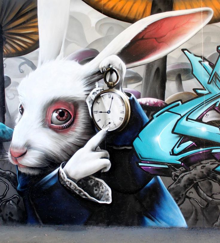 graffiti alice in wonderland street art - Mw
