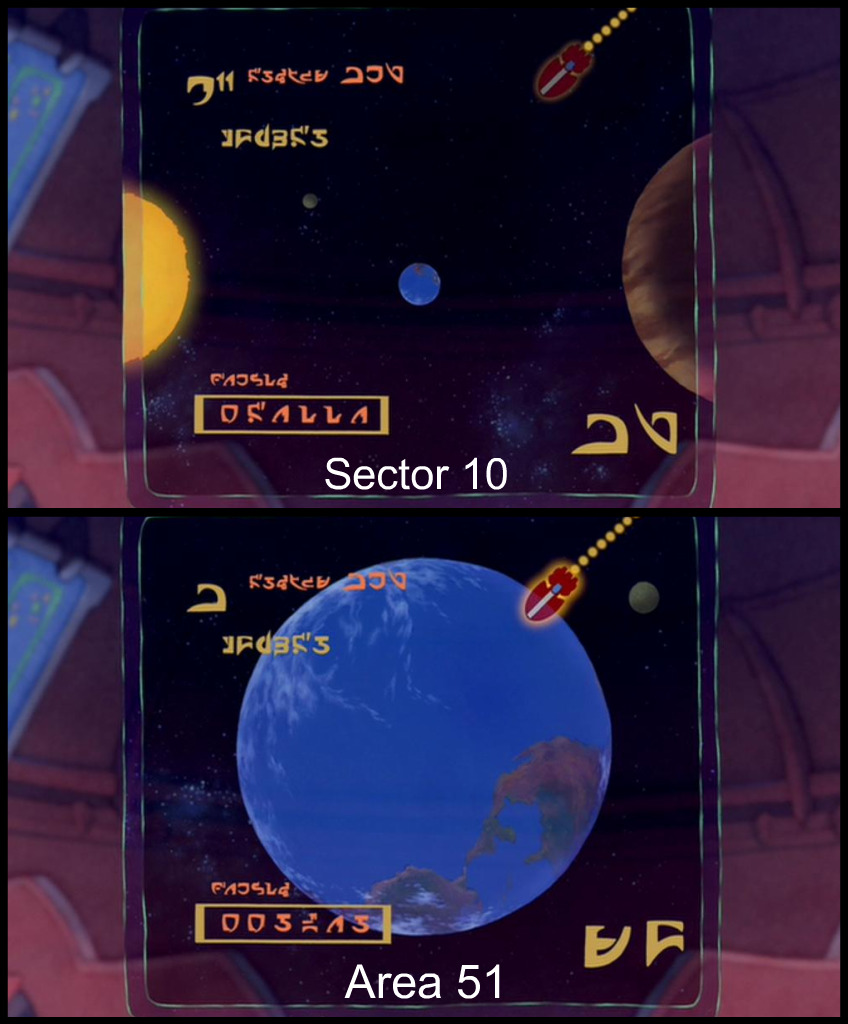 In Lilo And Stitch, Earth is referred to as being in Section 17, Area 51 in the Galactic charts, one of several references to Area 51.