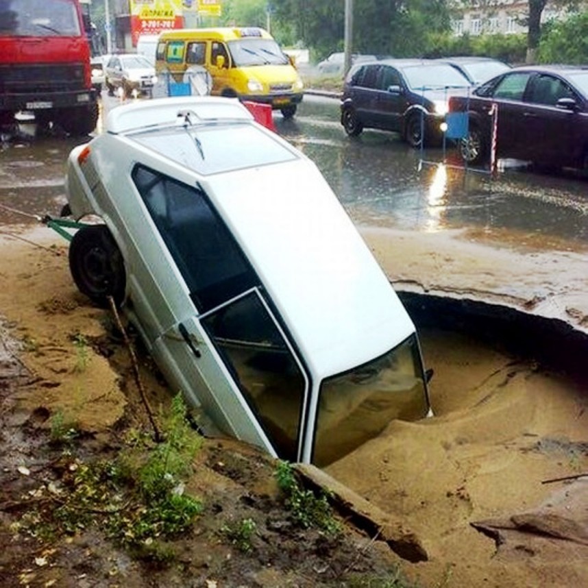 A Russian City Is Being Swallowed by Giant Sinkholes!