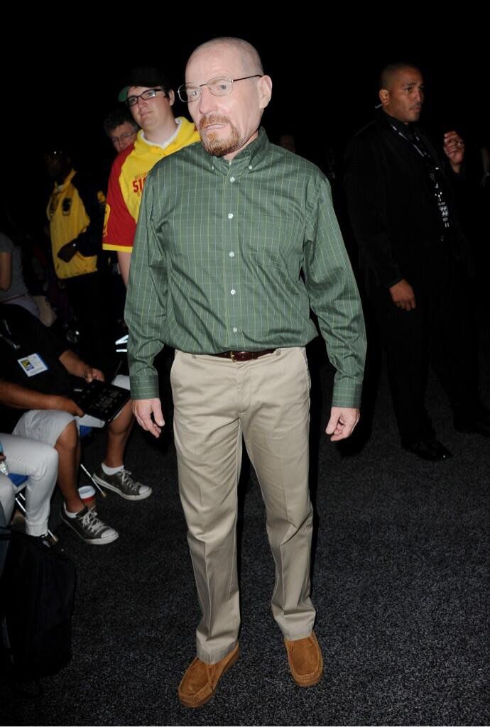 Walter White disguised as Walter White at the 2013 Comic-con