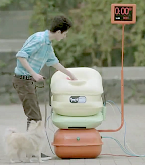 The Mexican internet provider Terra has come up with an innovative way to make you clean up after your dog. Drop your dog poop into one of the designated bins around the city and it will provide free WiFi. It's set at about 20 minutes of WiFi per 68 grams of poop.