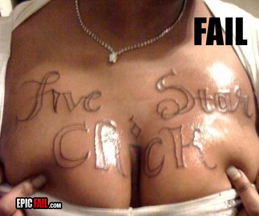 Weird, Epic, and Fail tattoo's