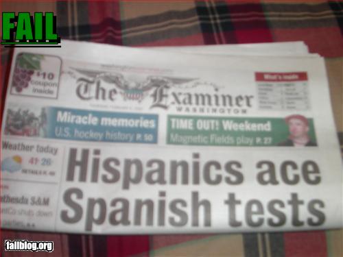 hispanics ace spanish tests - The Examiner Miracle memories U.S. hockey history 30 Weather today Time Out! Weekend Magnetic fields play 2 Hispanics ace . Spanish tests fallblog.org