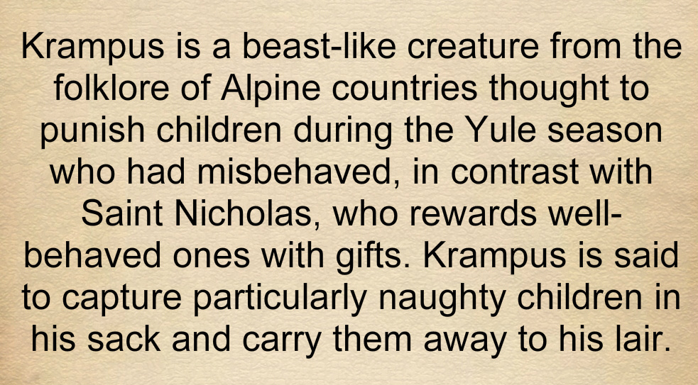 Krampus  -   St. Nick's Evil Counterpart