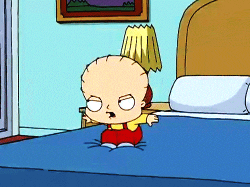 stewie jumping on the bed gif
