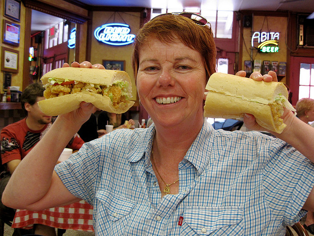Pure happiness is the po boy