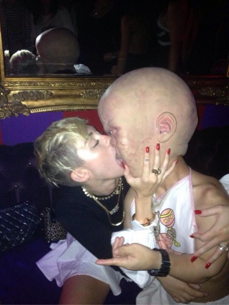 Typical for Miley make out