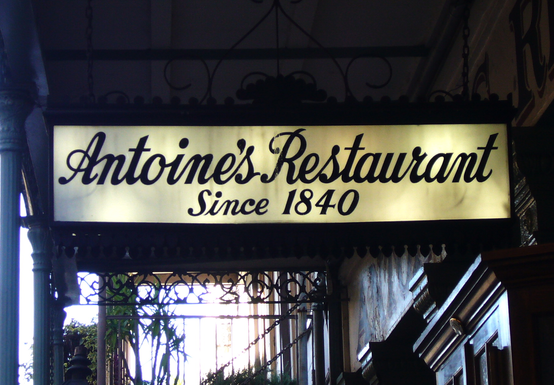 Antoines Restaurant in the French Quarter is the oldest continuously run restaurant in Louisiana, established in 1840.