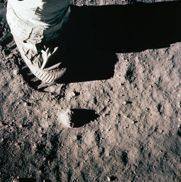 Because there's no atmosphere on the Moon, the 1969 footprints by Apollo 11 are still there today.
