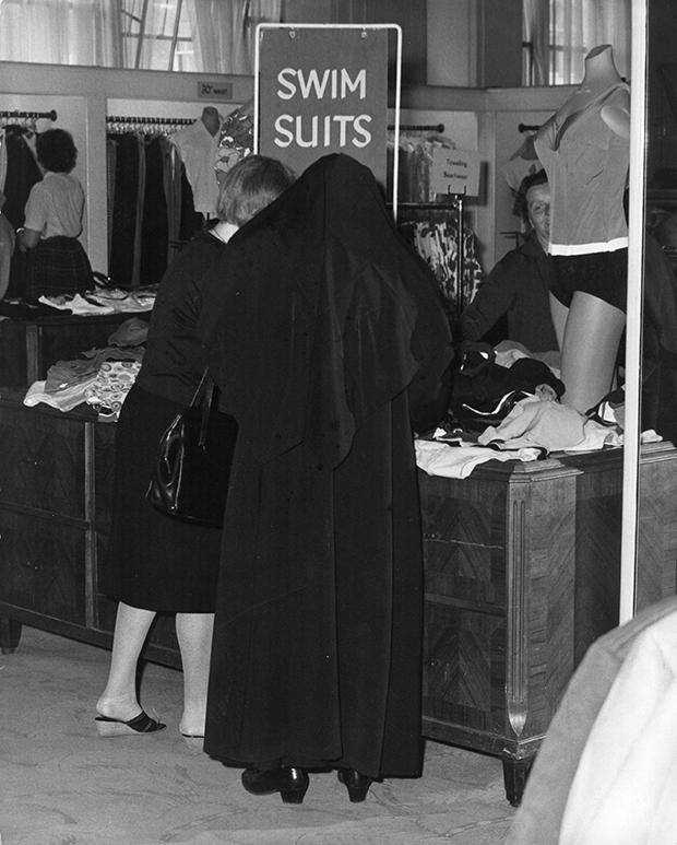 cool nun monochrome photography - Swim Suits