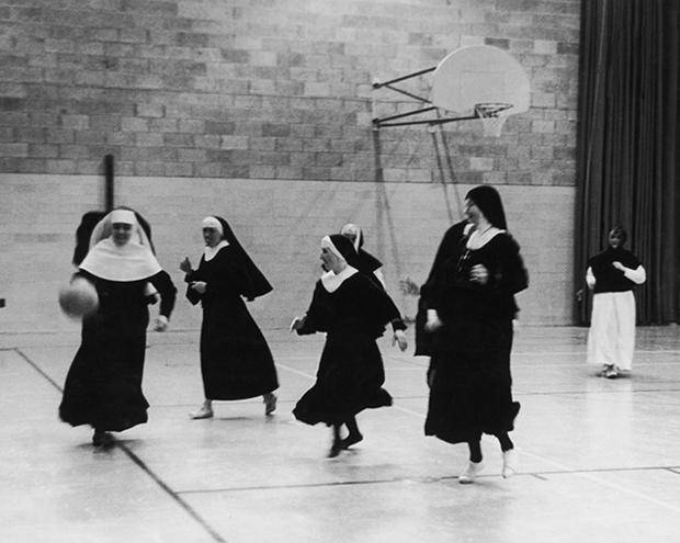 cool nun nuns playing