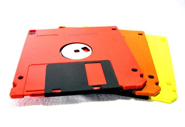 Having colorful and numerous floppy disks piled on your desk, in your room, and at the bottom of your school bag
