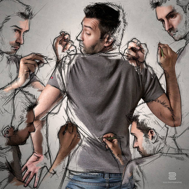 Artist Combines Drawing With Photography...