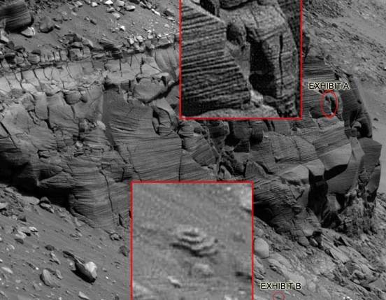 Many people speculated these were ruins of of an ancient Martian society, but NOPE! Just very symmetrical rocks.