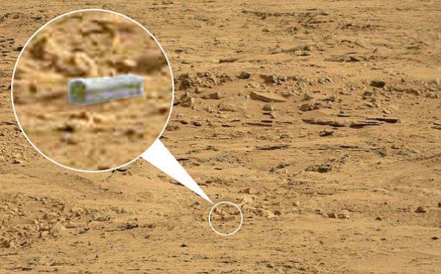 People insist that this is a coffin, but no human has ever died on Mars or even lived on Mars so this is most likely a rock.