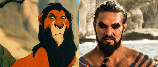 Game Of Thrones' Khal Drogo looks a lot like Scar from Lion King.