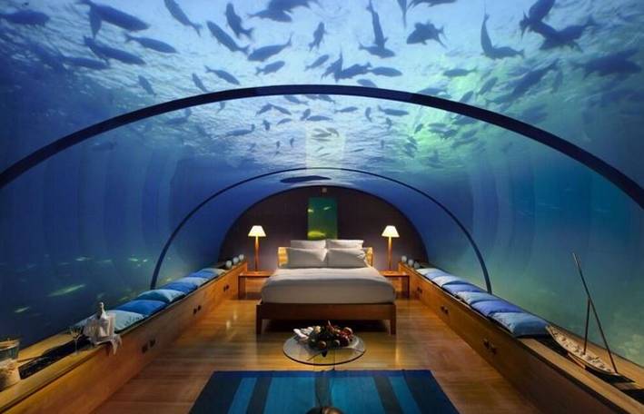 Maybe the most amazing hotel room...because, yes, it's in the ocean.
