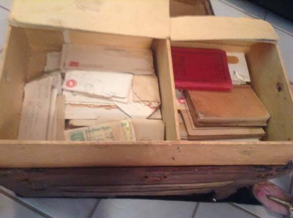 The top two compartments contained many letters and documents that date back to the early 1900s.