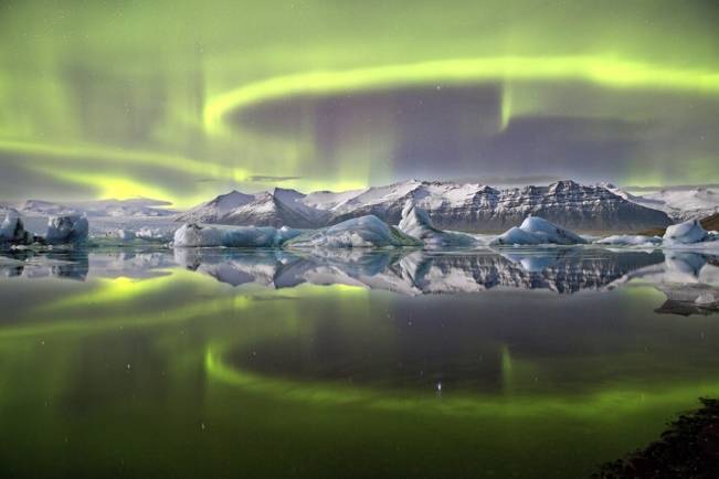 An amazing aurora over Iceland.