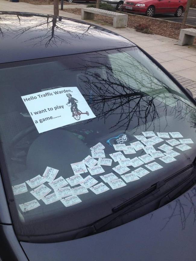 19 Awesomely Aggressive Windshield Notes...
