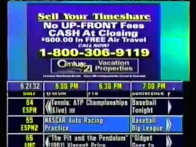 Turning on the TV Guide Channel right after the channel&#146;s listing you wanted to see had already scrolled.