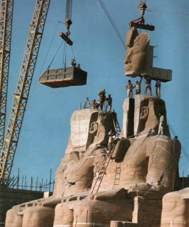 The statue of Ramses the Great was dismantled and relocated for the construction of the Aswan Dam in 1967.
