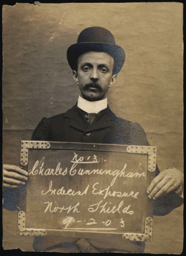 Charles Cunningham. Arrested for indecent exposure.