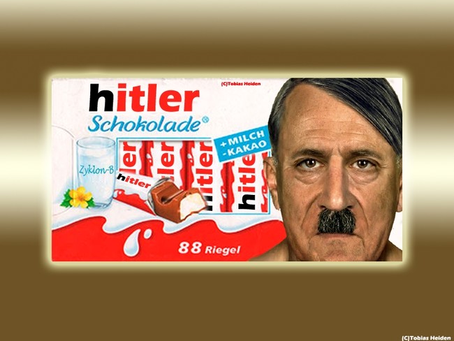 Hitler would consume a kilogram of chocolate a day. That's a little more than two pounds, or a quarter of a baby.