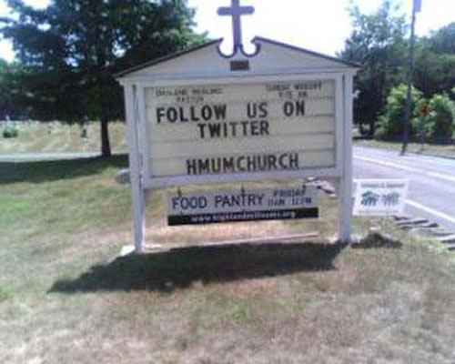 sign - Us On Twitter Hmumchurch Food Pantry