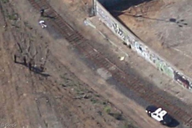 The scene of a murder as seen from Google Maps.