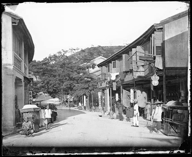 Street near the Hong Kong's old Wanchai Market.