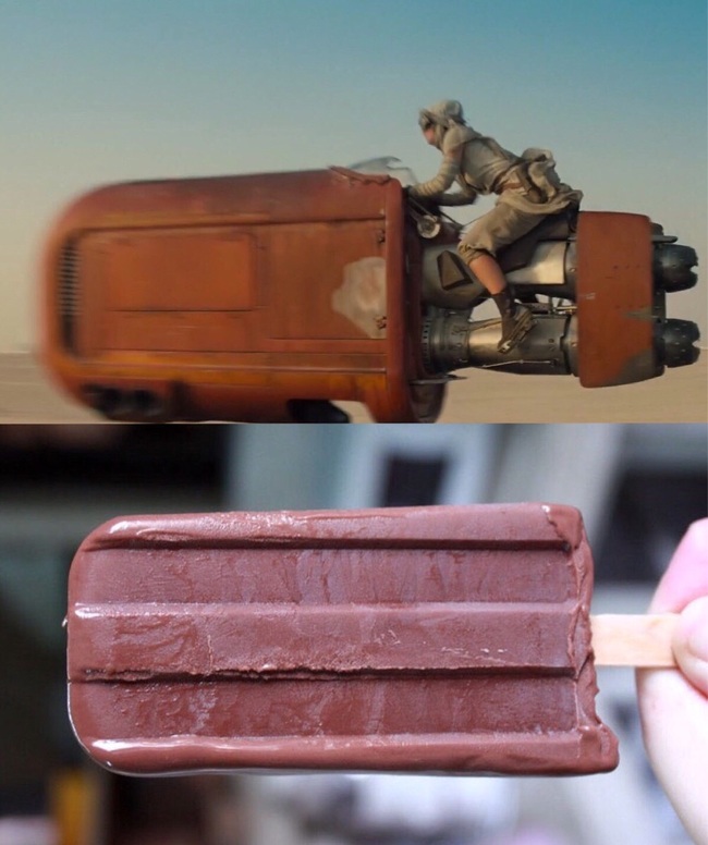 This speeder in the upcoming Star Wars is just a fudgsicle.