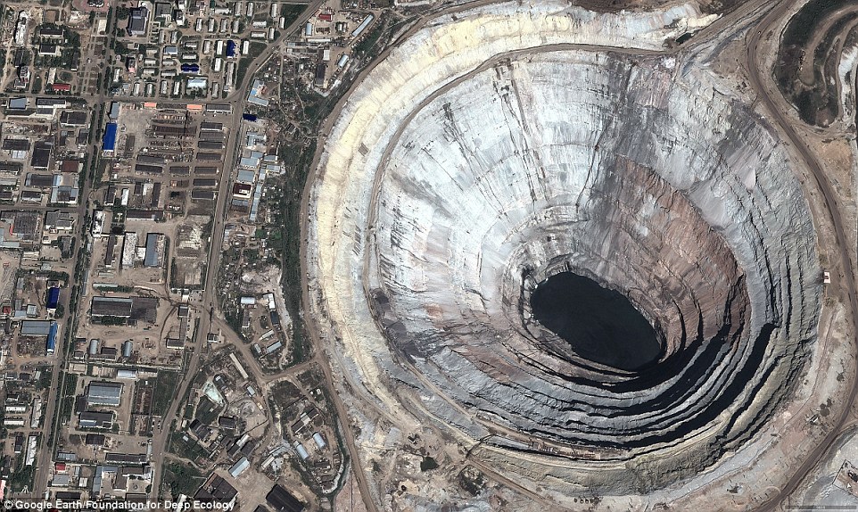 The Mir Mine in Russia is the world’s largest diamond mine.