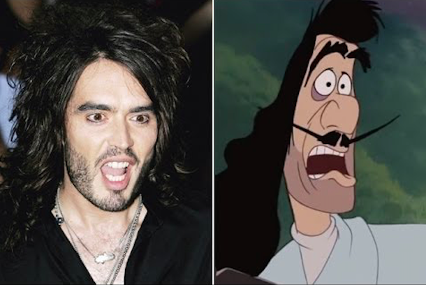 Russell Brand and Captain Hook, Peter Pan