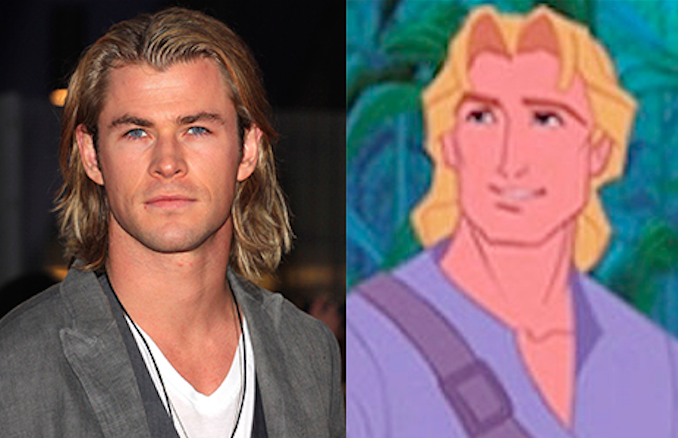 Chris Hemsworth is John Smith, Pocahontas