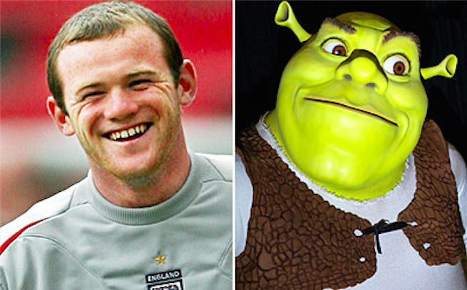 Wayne Rooney and Shrek, Shrek
