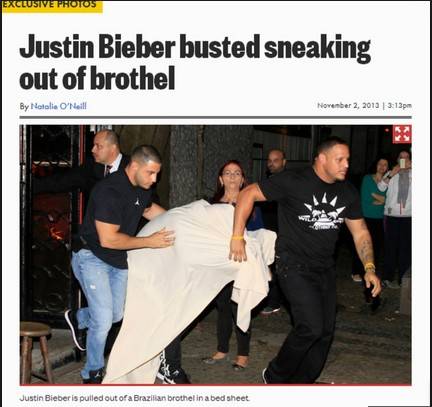 He also "snuck" out of a brothel (too bad his bodyguards didn't).