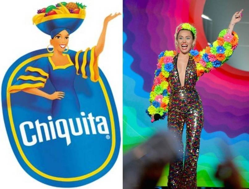 Miley was sporting all kinds of different looks and one of them was the one and only, "Chiquita"