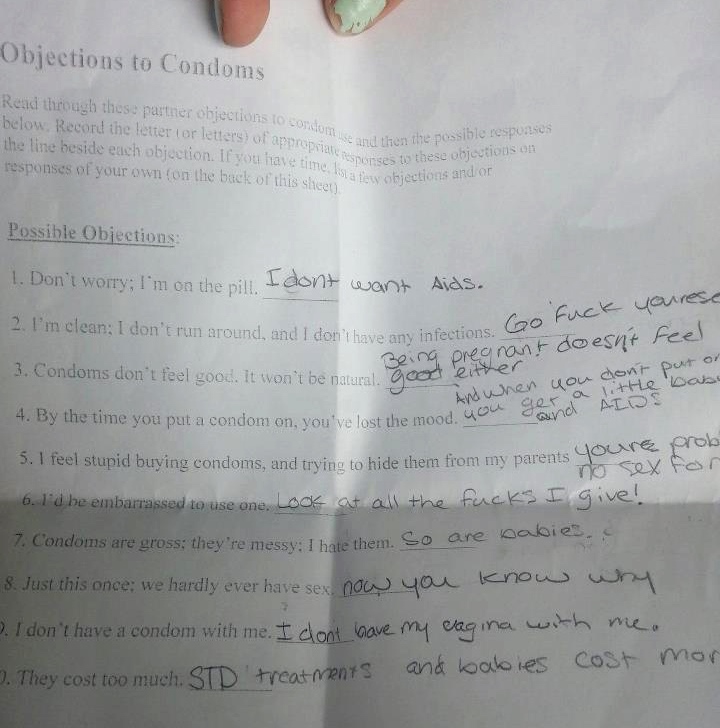 14 Year Old Girl Suspended For These Hilarious Answers...