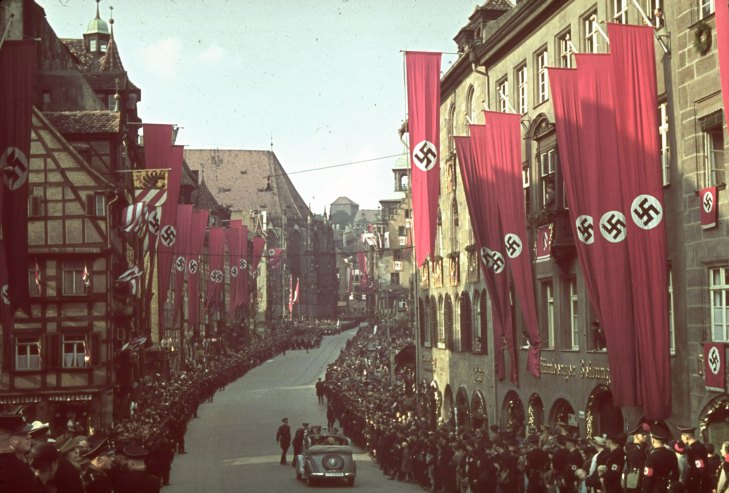 The sight of all those banners and swastikas is just so oppressive
