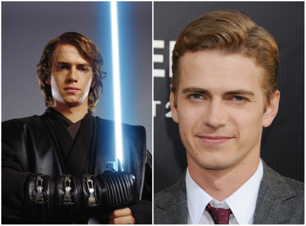Hayden Christensen (Anakin Skywalker), 2005 and 2015