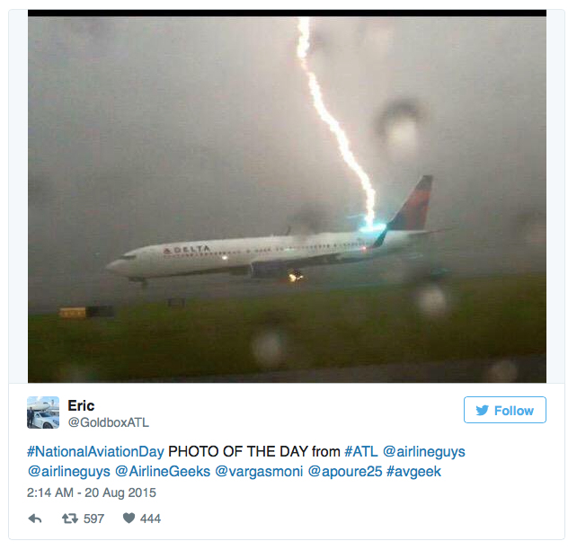 This is the shocking moment a Delta Boeing 737 was struck by lightning on a runway in Atlanta. Fortunately, nobody was hurt in the incident, but it certainly proves that Mother Nature is boss