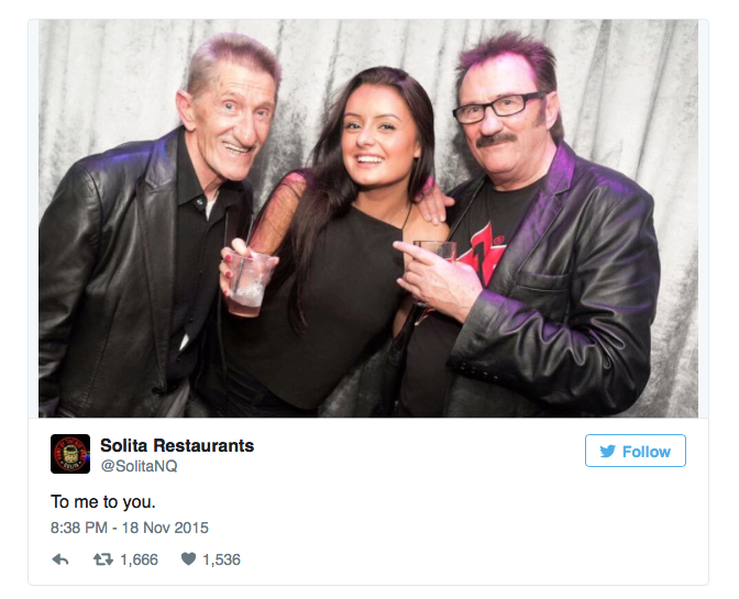 It wasn’t the fact that this woman actually queued to meet The Chuckle Brothers that left being confused, but more the fact that it looks like a penis is coming out of her “cocktail”