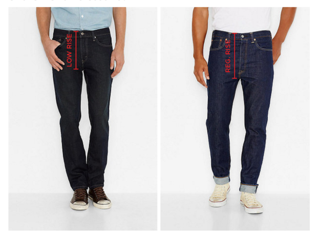 Low-rise jeans.