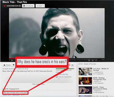 funny youtube comments - Black Tide That Fire Duchowo Why does he have oreo's in his ears? W ha har