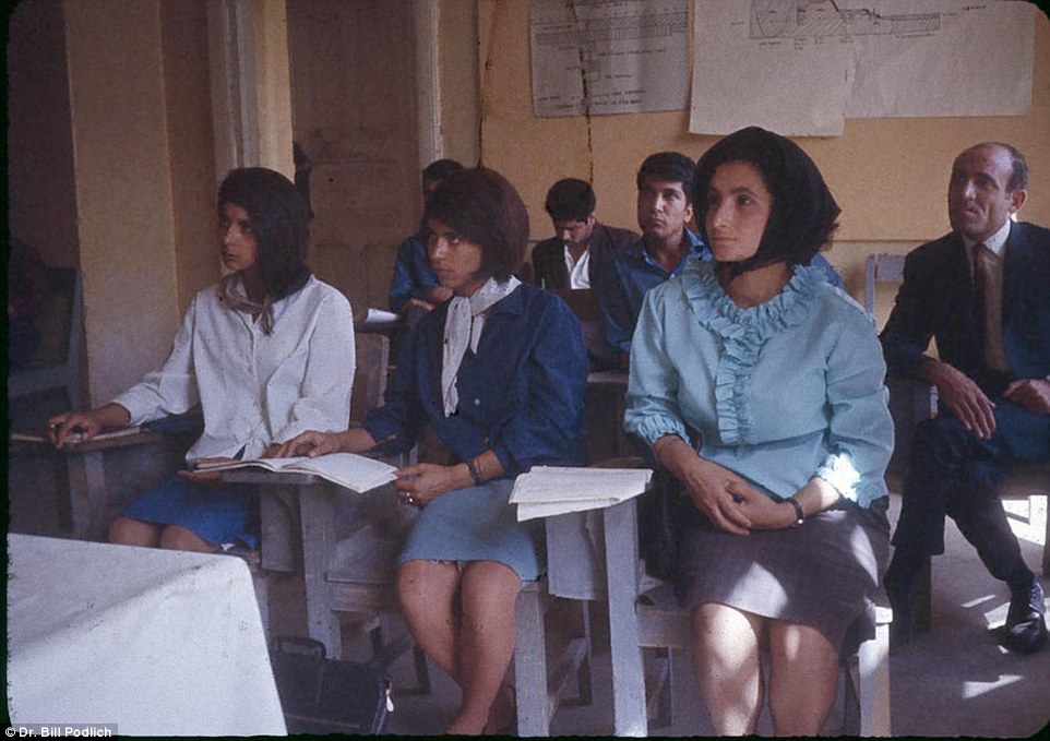 Students at the Higher Teachers College of Kabul