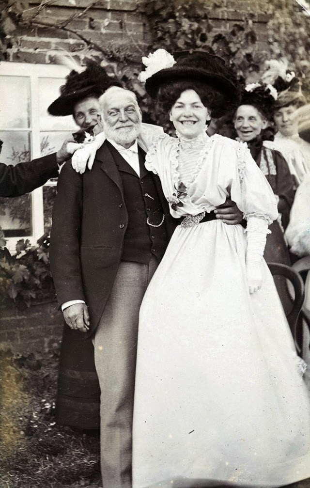 victorian people smiling